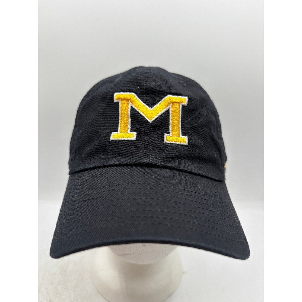 Nike Heritage86 Michigan Wolverines Dri-FIT Hat Black StrapBack M Logo Cap OSFM